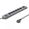 Pārsprieguma aizsargs Qoltec 50167 Pelēks 8 AC kontaktligzdas 230V 1.8m