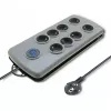Qoltec Quick Switch 50162 pārsprieguma aizsardzības pagarinātājs, 8 ligzdas, 2,5 m, pelēks