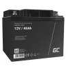 Green Cell AGM22 UPS akumulators, AGM hermētisks svina-skābes (VRLA), 12 V 40 Ah, 170 x 165 mm, 12,1 kg, melns