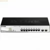 D-Link DGS-1210-08P/E L2 viedais slēdzis, 8 porti Gigabit Ethernet ar PoE, melns