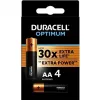 Duracell Optimum AA LR6 baterijas blisteris 4 gab.
