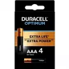 Duracell OPTIMUM AAA sārma baterijas, 4 gab. iepakojums – ilgstoša jauda mazām ierīcēm