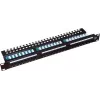 Alantec PK013 komutācijas panelis 19" 1U, 24x RJ-45, Cat5e UTP, LSA, ar plauktu, melns