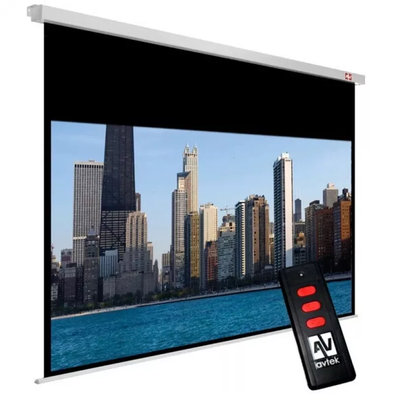 Avtek Cinema Electric 300P elektriskais projektora ekrāns, 131 colla (3,33 m), 16:9, 290x163 cm, matēti balts