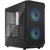 Fractal Design Focus 2 RGB Tempered Glass Mid Tower ATX datora korpuss - Melns