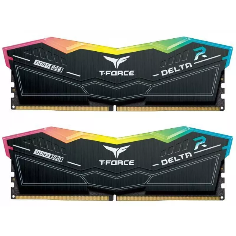 Teamgroup Delta RGB 32 GB DDR5-6000 Dual-Kit (2x 16 GB), melns, INTEL XMP