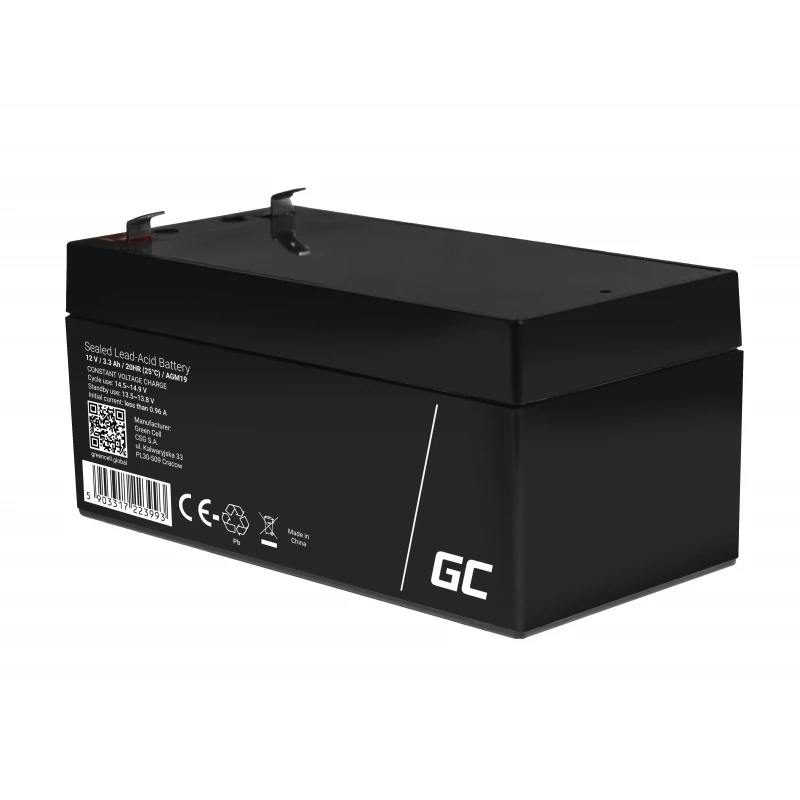 Green Cell AGM19 UPS akumulators Slēgts svina-skābes 12 V 3.3 Ah