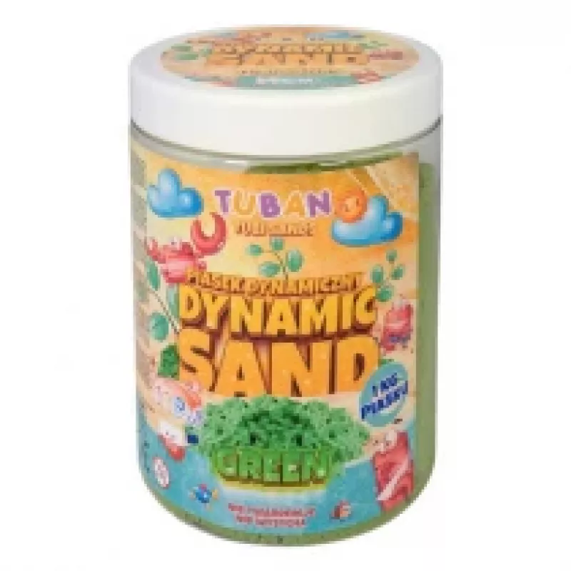 Bērnu kinētiskās smiltis Tuban TU3555 zaļas, 3+ gadi