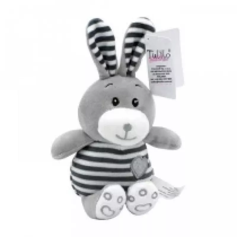 Mīkstā rotaļlieta TULILO Striped Cuddles Rabbit 26 cm plīša zaķis