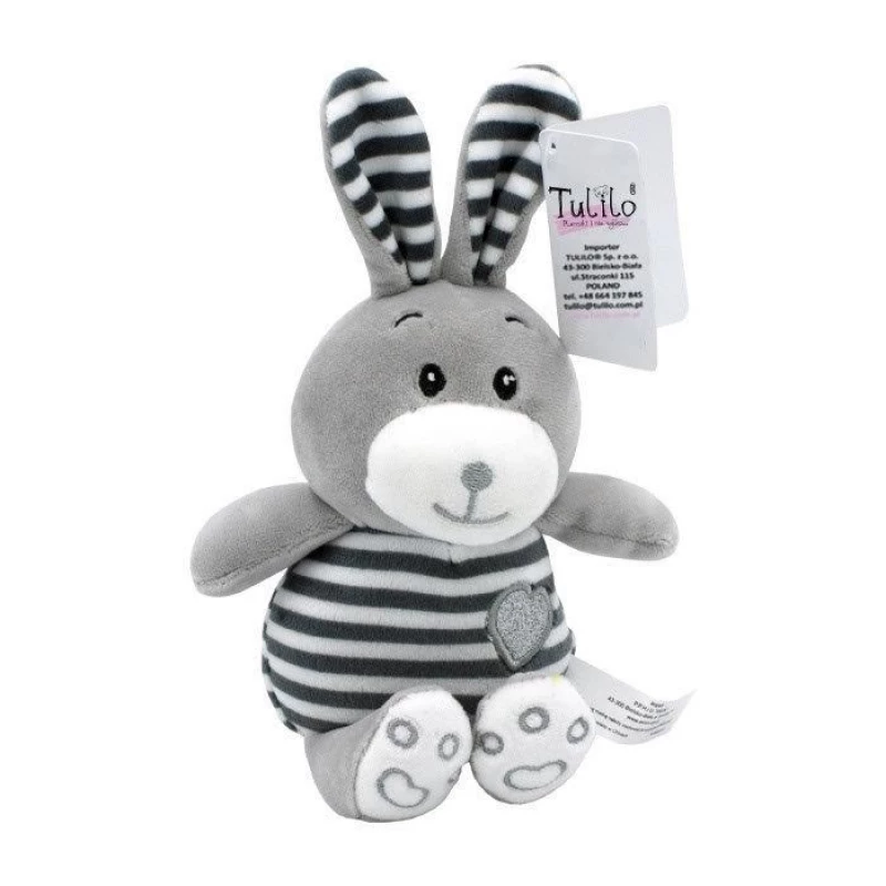 Mīkstā rotaļlieta TULILO Striped Cuddles Rabbit 26 cm plīša zaķis