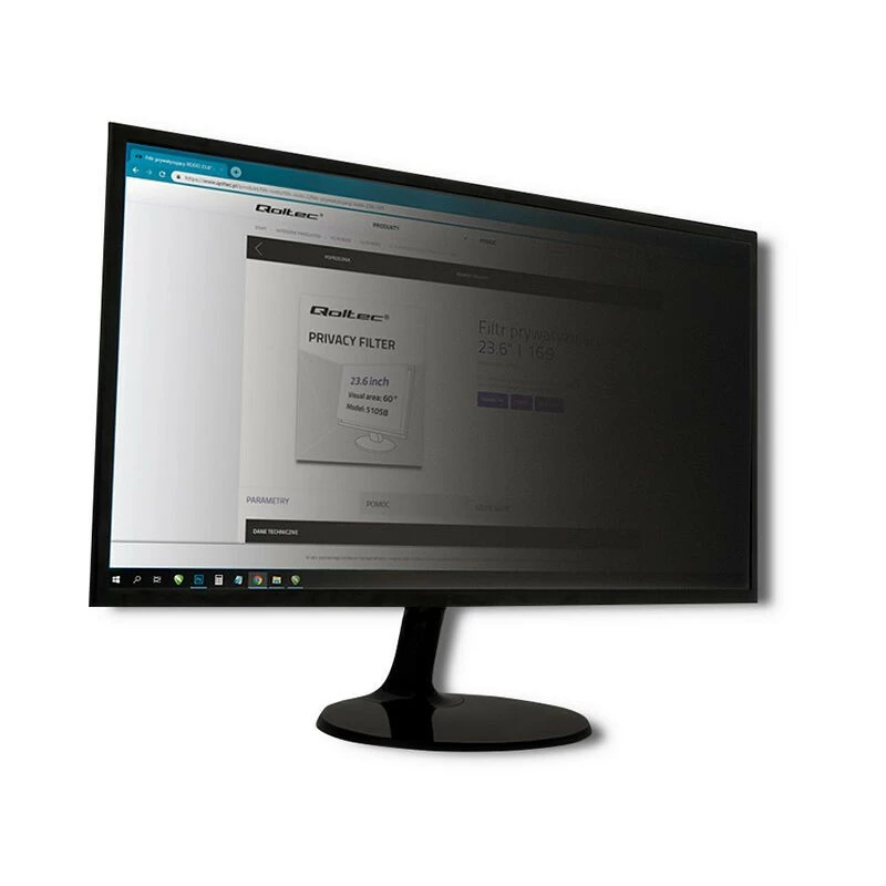 Qoltec GDPR privātuma filtrs 23 inch | 16:9 | Acu aizsardzība | Panorāmas
