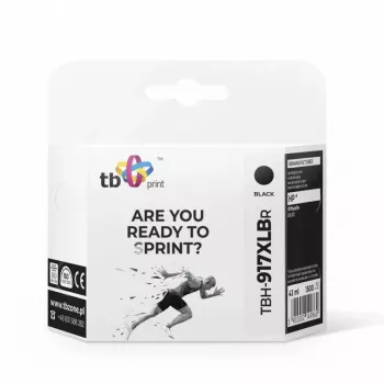 Tintes kasetne TB Kompat. S HP OfficeJet Pro 8025 917XL, Melna, Reman.