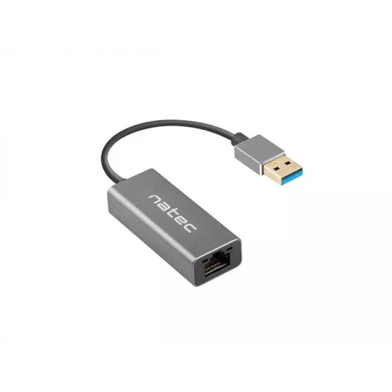 Natec Cricket NNC-1924 USB 3.0 Type-A uz RJ45 Ethernet adapteris, 1000 Mbit/s, 15 cm kabelis, melns