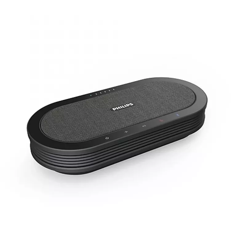 Philips PSE0501 Smart Meeting bezvadu konferenču mikrofons ar Sembly sapulču asistentu, USB-C, melns/pelēks