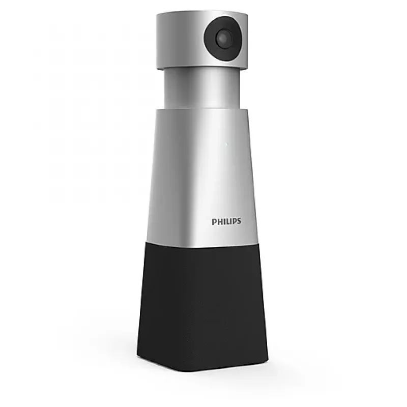Philips PSE0550 SmartMeeting portatīva 4K kamera videozvaniem ar iebūvētu mikrofonu, 30 kadri/s, USB, melnā un sudraba krāsā