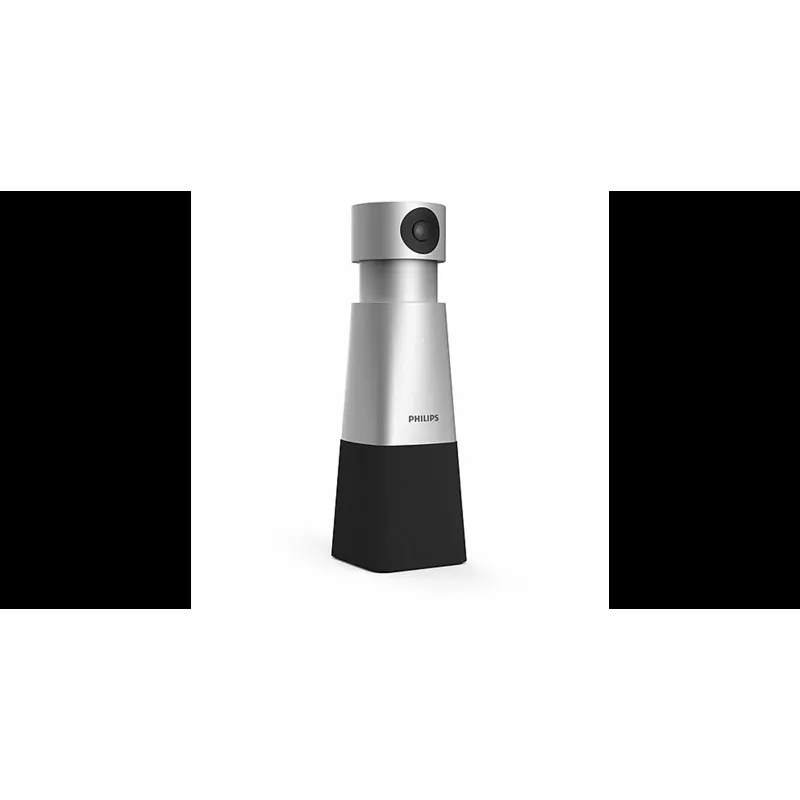 Philips PSE0550 SmartMeeting portatīva 4K kamera videozvaniem ar iebūvētu mikrofonu, 30 kadri/s, USB, melnā un sudraba krāsā