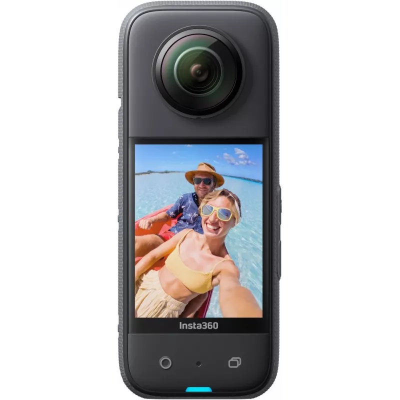Insta360 X3 CINSAAQ/B 360° darbības kamera, 5,7K, 72 MP, 5760×2880, 100 fps, CMOS, LCD displejs, melna