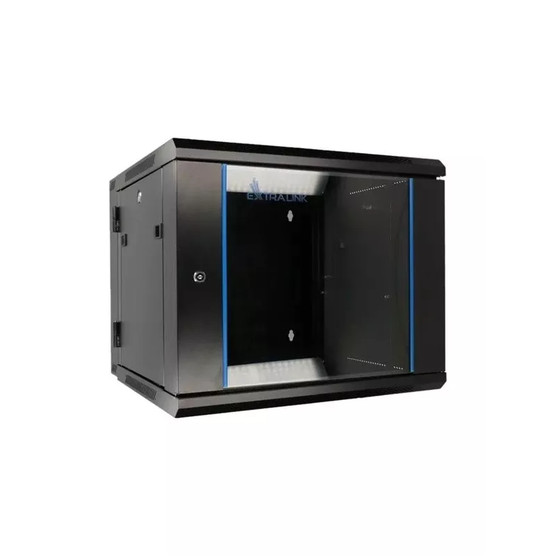 Extralink sienas skapis 6U 600x600 AZH melns, veramais tips