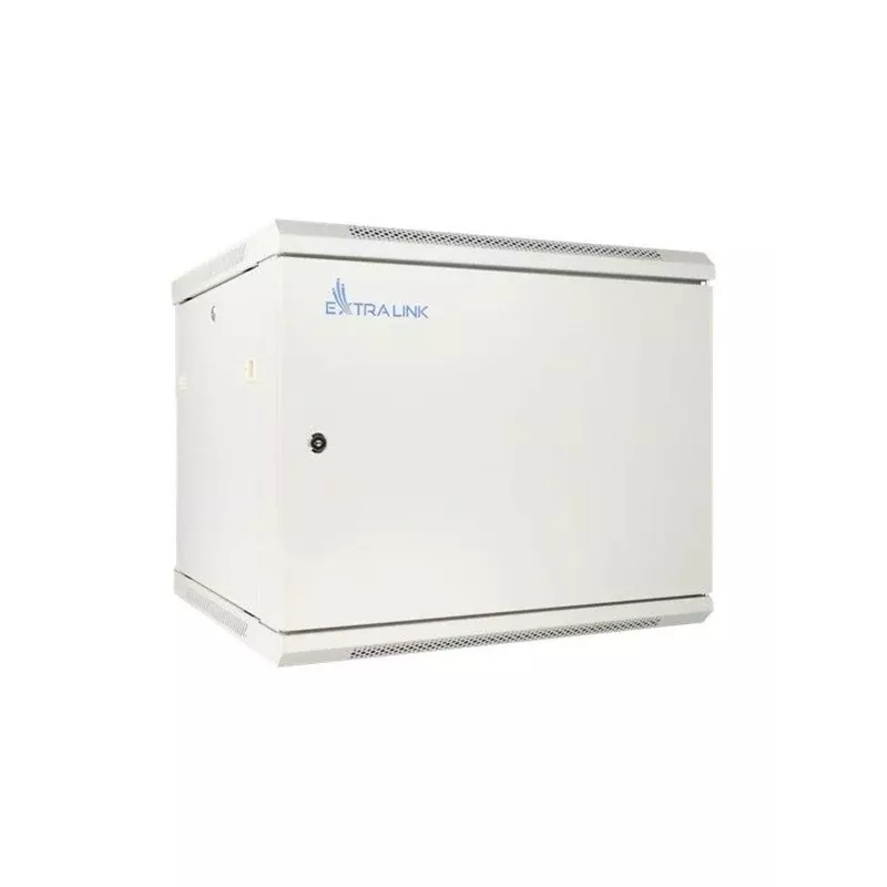 Extralink sienas skapis 12U 600x450 pelēks, metāla durvis