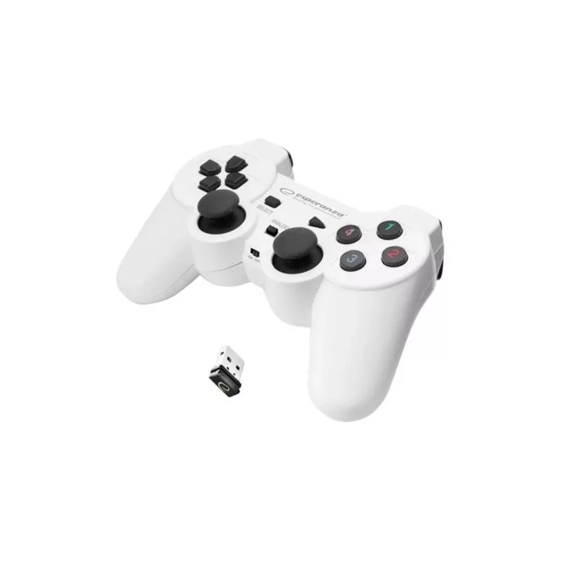 Esperanza EGG108W Gaming Controller Black, White RF spēļu pults Analogue / Digital PC, PlayStation 3
