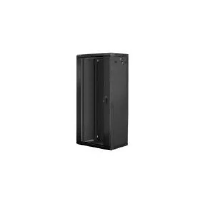 Lanberg sienas skapis 19 inch demontēts plakanā iepakojumā 27U/600x450mm Melns