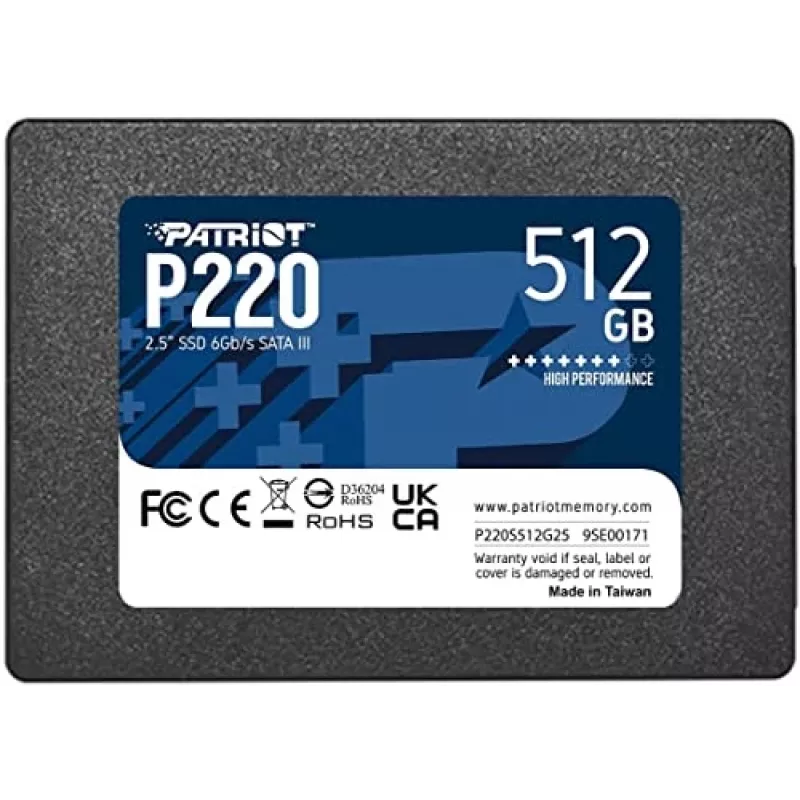 Patriot Memory P220 512 GB SSD disks, 2,5″, SATA III (P220S512G25)