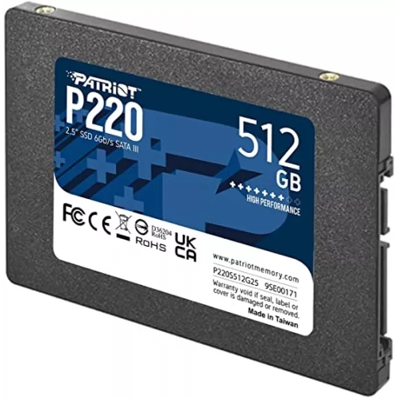 Patriot Memory P220 512 GB SSD disks, 2,5″, SATA III (P220S512G25)