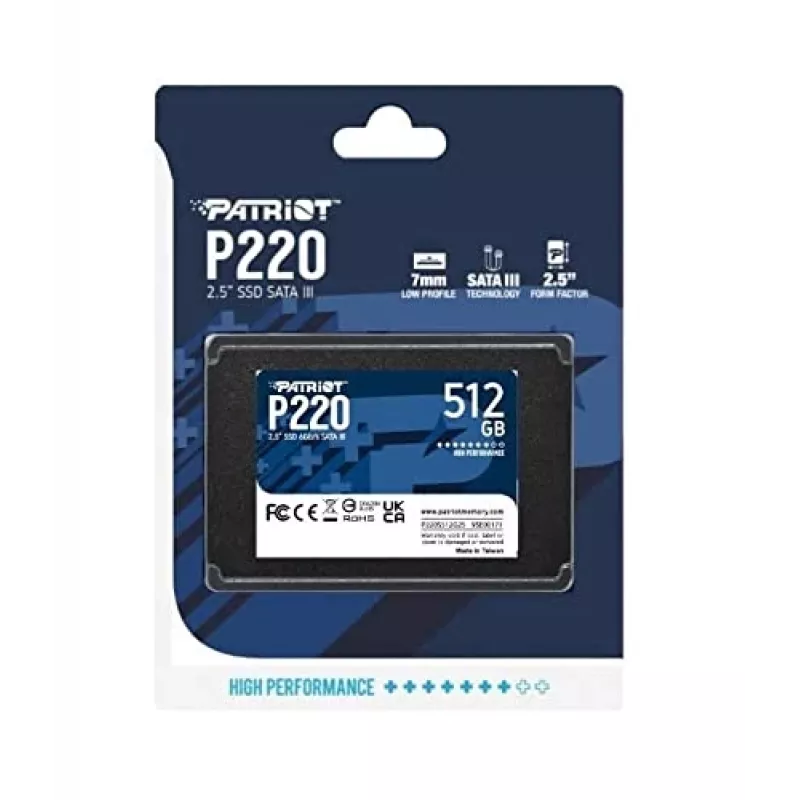 Patriot Memory P220 512 GB SSD disks, 2,5″, SATA III (P220S512G25)