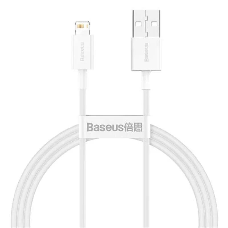 Baseus CALYS-A02 USB A – Lightning kabelis 1 m balts