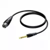 Audio kabelis Procab XLR vīrišķais uz 6.3 mm (1/4 collas) ligzdu vīrišķo, stereo, 3 m