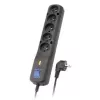 Lestar 5+ Lf-530wa pārsprieguma aizsargs, 5m, Melns Lf-530wa