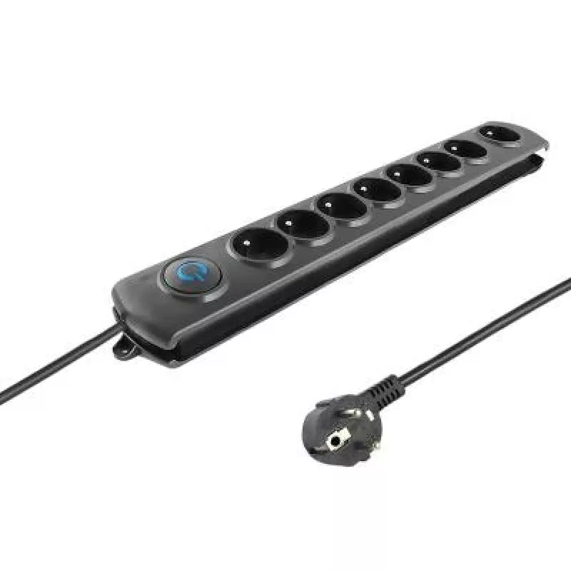 Qoltec 8 kontaktligzdu pārsprieguma aizsargs 3.0m 50114