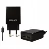 Ceļojumu lādētājs Beline Beli0011 — 2× USB porti, microUSB kabelis, 2A izvade, melns