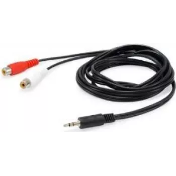 Equip 147093 audio kabelis 250 m 2 x RCA 3,5 mm melns