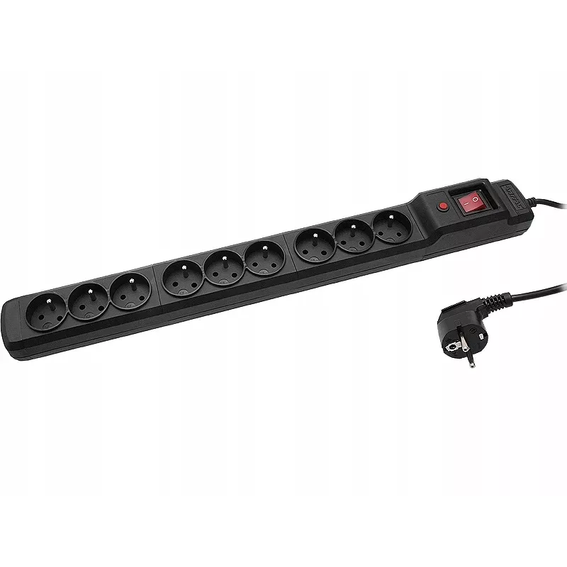 Pārsprieguma aizsargs Armac M9/15/CZ Melns 9 AC kontaktligzdas 250V 1.5m