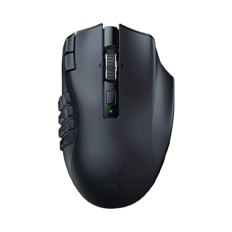 Spēļu pele Razer Naga V2 HyperSpeed RF Wireless + Bluetooth, labā roka, 30000 DPI, optiska, melna