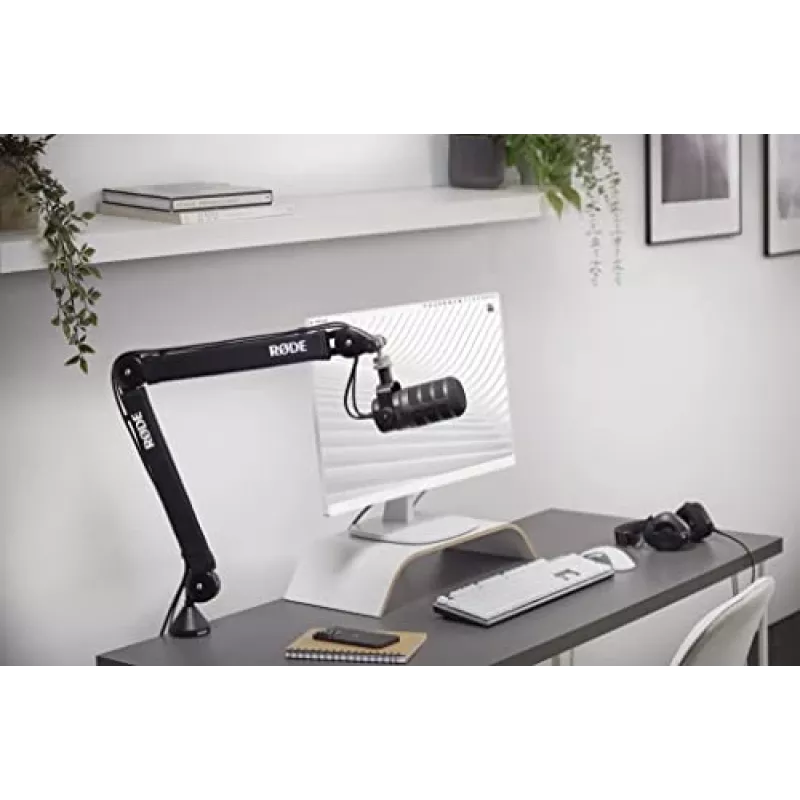 Studijas mikrofons RØDE PodMic USB — kardioīds XLR/USB, 24-bit/48 kHz, USB-C, austiņu izeja, rotējošs skaļums, melns