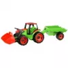 Lena 02136 Traktors ar kausu un piekabi Sarkanā krāsā