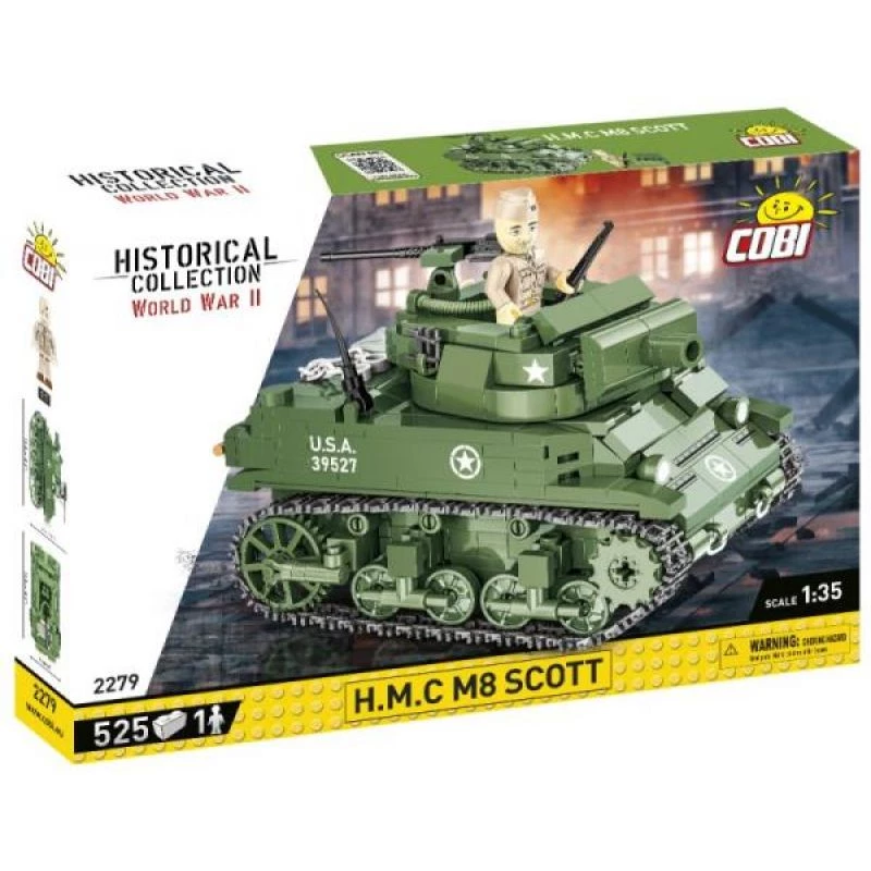 Būvbloķēšanas komplekts COBI H.M.C M8 Scott 525 detaļas Otrais pasaules karš