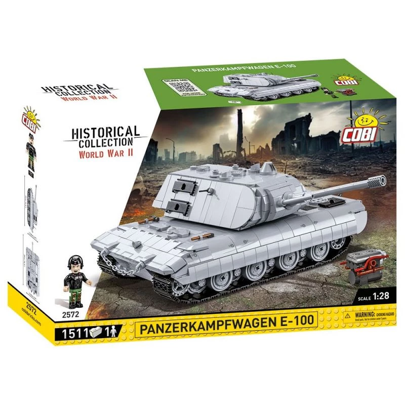 Būvkomplekts COBI Panzerkampfwagen E-100 Otrais pasaules karš 1511 gabali