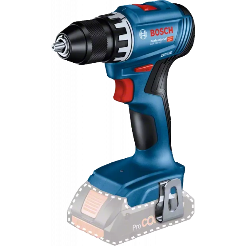 Bosch GSR 18V-45 Professional 500 RPM Bezatslēgas 900 g Melns, Zils
