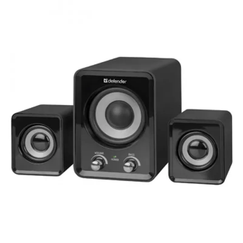 DEFENDER Z4 vadu 2.1 skaļruņi, 11 W RMS, melni, USB 5V barošana, 3.5 mm austiņu izeja