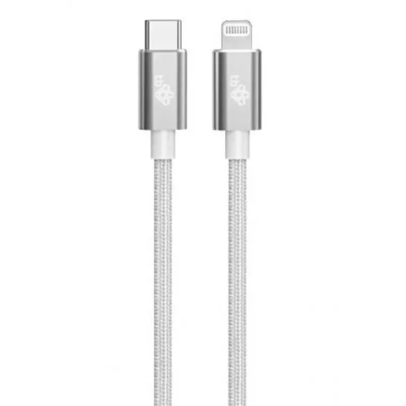 TB kabelis USB-C - Lightning pīts 1m, sudrabs