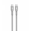 USB C - USB C kabelis 1 m silikona pelēks