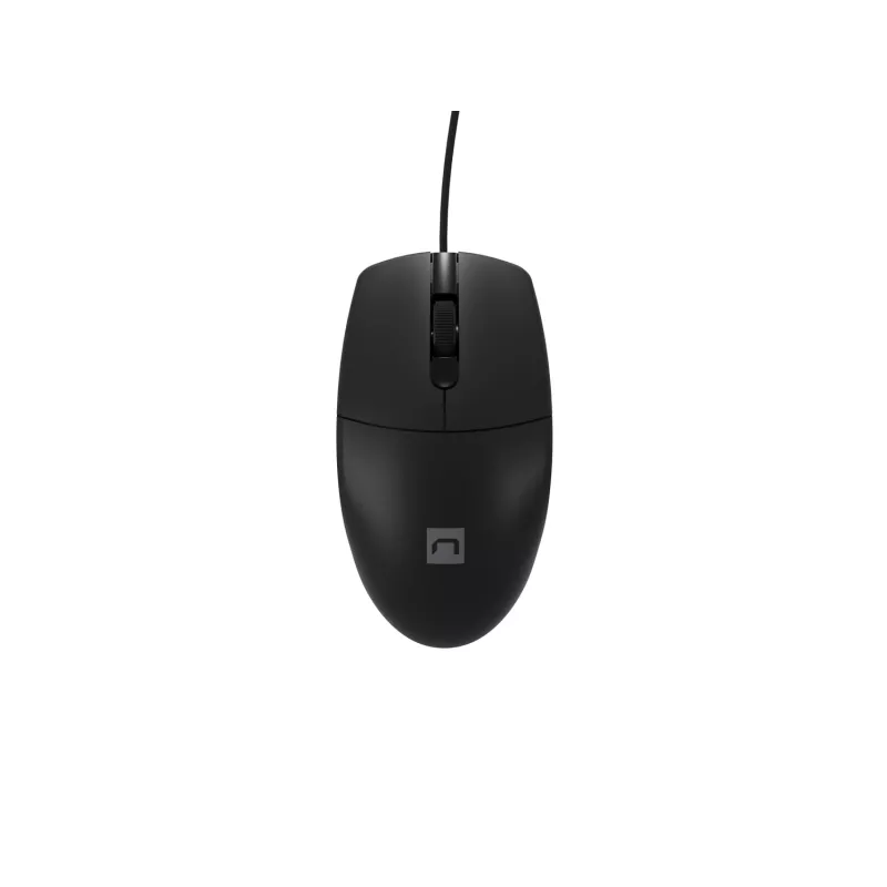 Vadu biroja pele NATEC Ruff Plus USB Type-A, labā roka, 1200 DPI, 3 pogas, melna