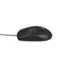 Vadu biroja pele NATEC Ruff Plus USB Type-A, labā roka, 1200 DPI, 3 pogas, melna