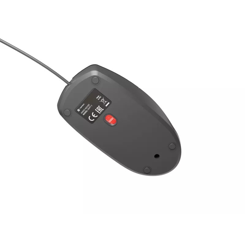 Vadu biroja pele NATEC Ruff Plus USB Type-A, labā roka, 1200 DPI, 3 pogas, melna