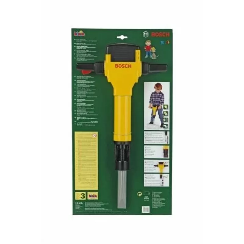 Theo Klein 8405 Bosch Breaker Hammer — Akumulatora āmurs ar skaņu un gaismu, 28 cm