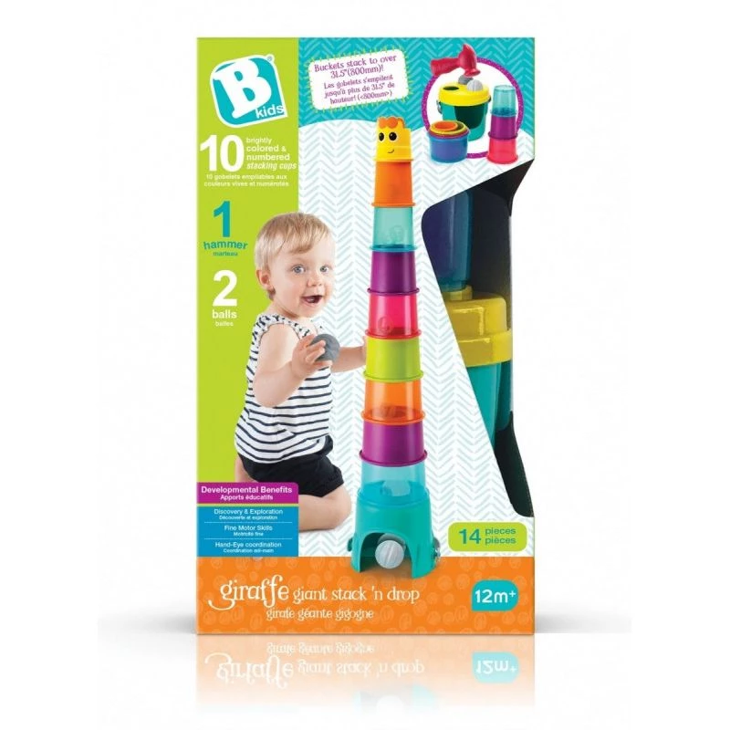 Daudzfunkcionālais rotaļu tornis Giraffe Tower XL B-kids 1164702NN, 120 cm