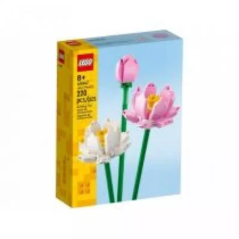 LEGO 40647 Lotus Flowers — Botāniskā kolekcija modulārs modelis, 220 gab., augstums 300 mm, vecums 8+